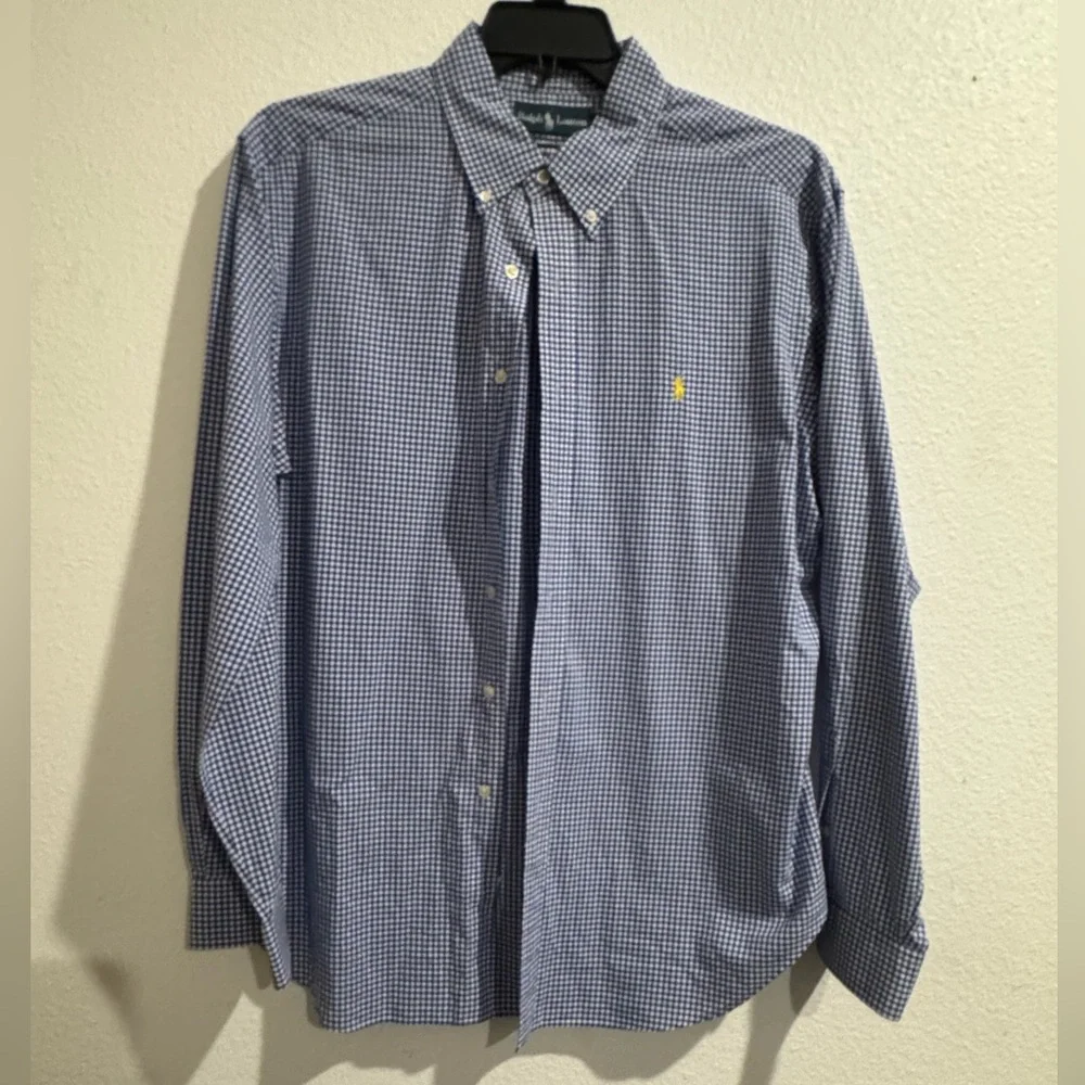 Blue Gingham Polo Shirt